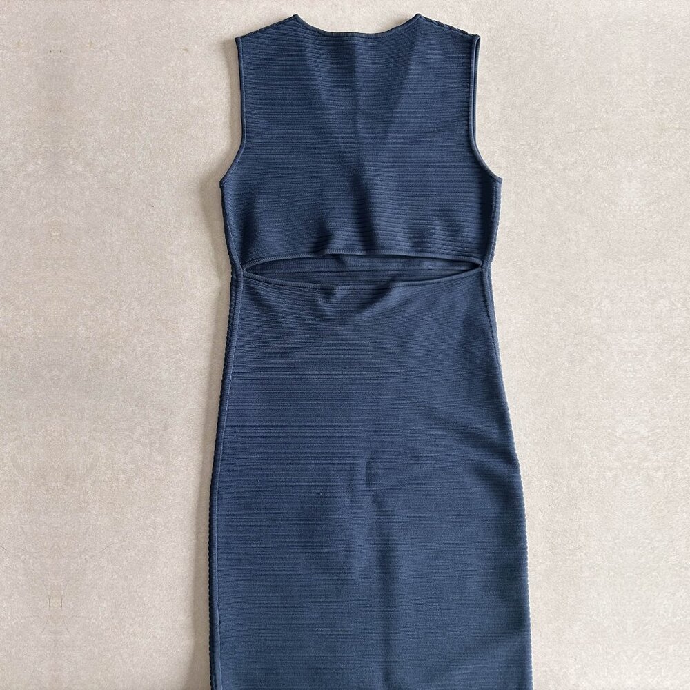 T By Alexander Wang Cutout Ribbed-Knit Mini Dress… - image 5